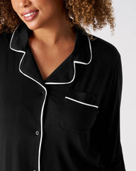 Black Women's Long Sleeve Pajama Set