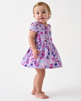 Spidey & His Amazing Friends Purple Tiny Webs Skater Dress with Bodysuit
