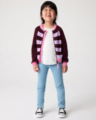 Powder Lilac Stripe Bomber Jacket