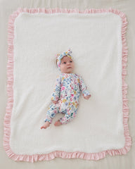 Prima Pink Ribbed Ruffle Mini Cloud Blanket®