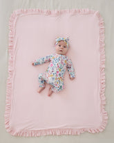 Prima Pink Ribbed Ruffle Mini Cloud Blanket®