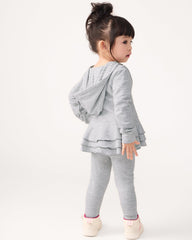 Light Heather Gray Peplum Hoodie