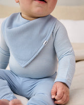 Light Fog Ribbed Bandana Bib