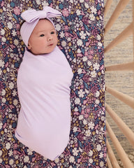 Midnight Petals Fitted Crib Sheet