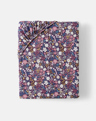 Midnight Petals Fitted Crib Sheet