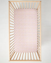 Pastel Rainbows Fitted Crib Sheet