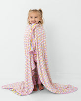 Pastel Rainbows & Sunrise Stripes Large Cloud Blanket®