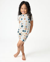 Luna Neutral Two-Piece Short Sleeve & Shorts Pajama Set
