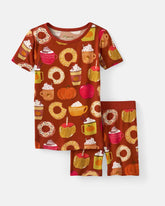 Harvest Sweets Two-Piece Short Sleeve & Shorts Pajama Set