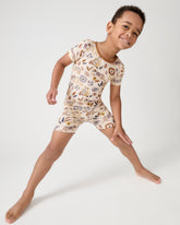 Savanna Friends Two-Piece Short Sleeve & Shorts Pajama Set
