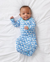 Blue Rainbows Infant Gown