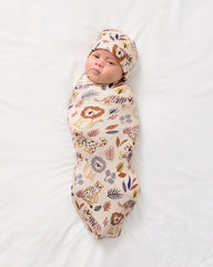 Savanna Friends Swaddle & Beanie Set