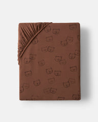 Teddy Tracks Fitted Crib Sheet