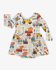 Mini Builders Skater Dress with Bodysuit
