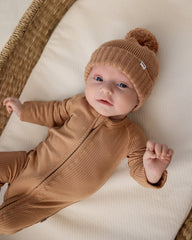 Chestnut Brown Sweater Beanie Hat