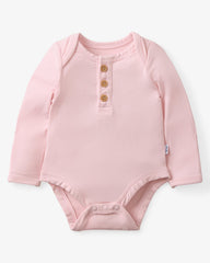 Prima Pink Henley Bodysuit