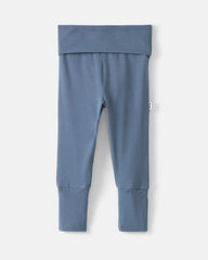 Hazy Blue Fold Over Legging