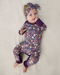 Midnight Petals Crescent Zippy