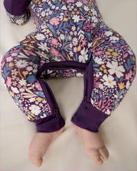 Midnight Petals Crescent Zippy