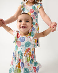 Positive Vibes Flutter Twirl Dress with Bodysuit