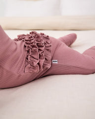Rosewood Ribbed Ruffle Zippy