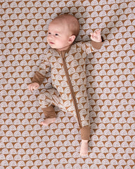 Rust Rainbows Fitted Crib Sheet