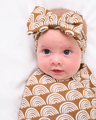 Rust Rainbows Swaddle & Luxe Bow Headband Set