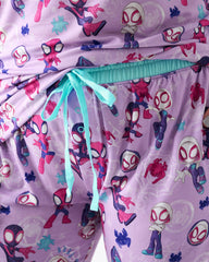 Spidey & His Amazing Friends Purple Tiny Webs Women's Pajama Pants