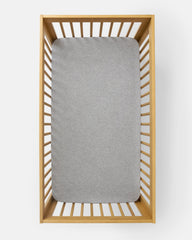 Heather Gray Fitted Crib Sheet