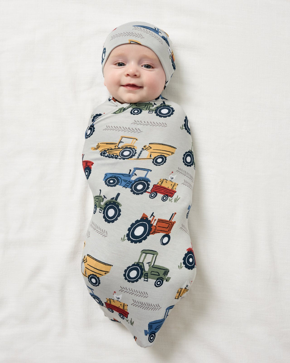 Tractor Tales Swaddle & Beanie Set