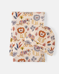 Savanna Friends Swaddle & Beanie Set