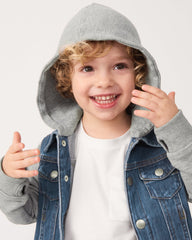 Midwash Blue/Gray Denim Jacket