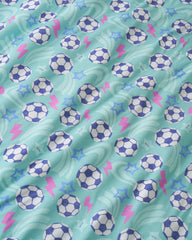 Aqua Soccer Stars Twin Sheet Set