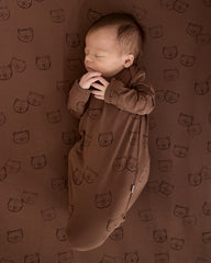 Teddy Tracks Fitted Crib Sheet